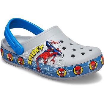 Crocs Fun Lab Spider-Man Lights Clog Siva - Detske Dreváky